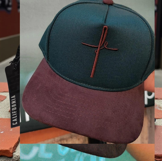 California Caps Negro Verde Logo Naranja - Trucker