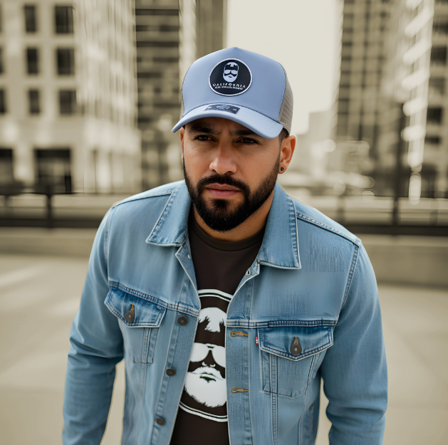 California Caps Azul Marino Camello - Trucker