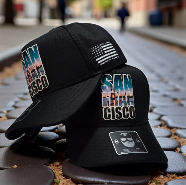 California Caps Navy Grid Doble - Trucker
