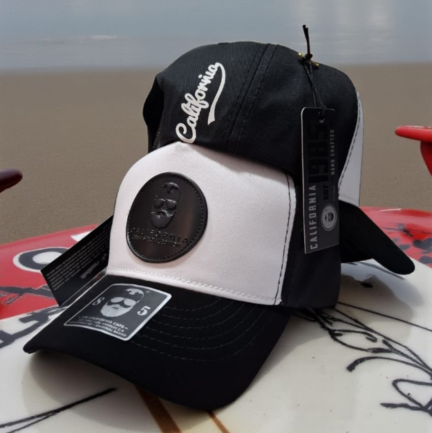 California Caps Logo Naranja Camello 2 - Trucker