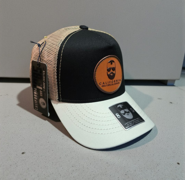 California Caps USA Bordado 3D Rojo Negro - Trucker