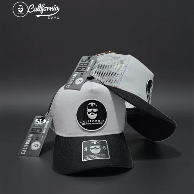 California Caps Logo Circular Gris - Trucker