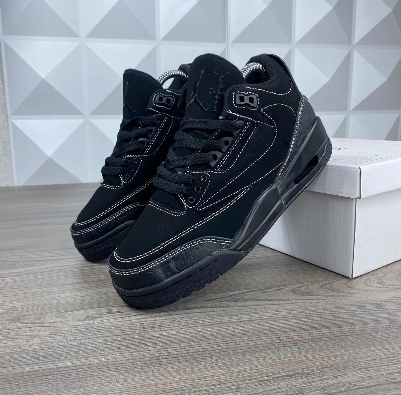 Air Jordan 3 Retro Negro Blanco Costura