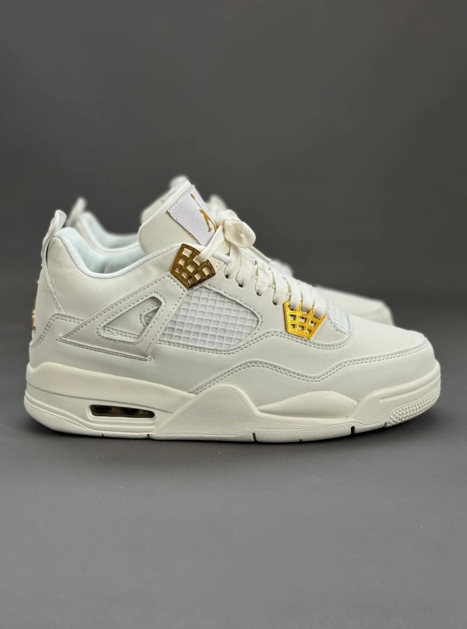 Air Jordan 4 Retro Blanco Metallic Gold